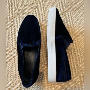 Joie navy blue velvet sneakers